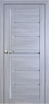 Міжкімнатні двері,  Portalino PL-06 Ecotop (38 мм), Санома сіра (екошпон), Сатин