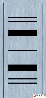 Міжкімнатні двері,  Portalino PL-04 PVC (38 мм), Мессіна срібна (плівка пвх), BLK