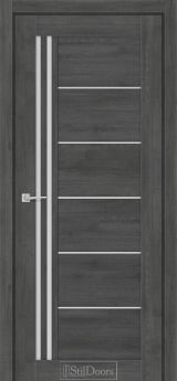 Міжкімнатні Двері StilDoors Vitano (40мм.) Дуб Смокі Сатин білий