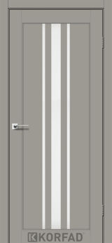 Міжкімнатні двері  Korfad, FL-03, Super Pet аляска грей, Сатін білий