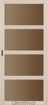 Розсувні  двері  Korfad, BL-01, дуб білений, Сатин бронза