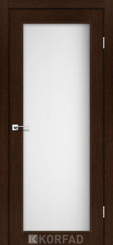 Міжкімнатні двері  Korfad, SV-01, дуб венге, Сатін білий 8 мм