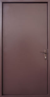 Вхідні двері Qdoors, Технічні, Техно 1, коричнева шагрень RAL 8017,  870 мм., 960 мм.