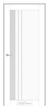 Міжкімнатні Двері StilDoors Bellano (40мм.) Білий Кристал Сатин білий