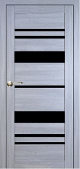 Міжкімнатні двері,  Portalino PL-04 Ecotop (38 мм), Санома сіра (екошпон), BLK
