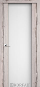 Міжкімнатні двері  Korfad, SR-01, дуб нордік, Скло сатин загартоване 8 мм