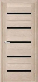 Міжкімнатні двері LuxDoors (40мм), LuxDoors Flora, акація крем, Чорне