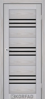 Міжкімнатні двері  Korfad, FL-05, сіра модрина, Чорне