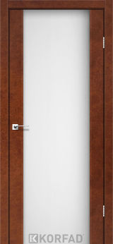 Міжкімнатні двері  Korfad, SR-01, Сталь кортен, Скло сатин загартоване 8 мм