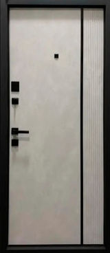 Вхідні двері П-3К-503 Q Бетон антрацит/Бетон сніжний