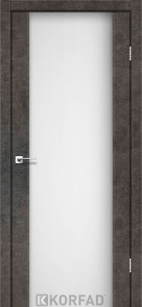 Міжкімнатні двері  Korfad, SR-01, лофт бетон, Скло сатин загартоване 8 мм