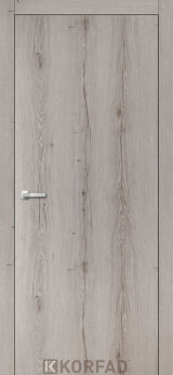 Міжкімнатні двері Korfad, WP-01(Sota), дуб нордік, глухі, алюмінієва кромка