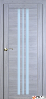 Міжкімнатні двері,  Portalino PL-07 Ecotop (38 мм), Санома сіра (екошпон), Сатин