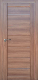 Міжкімнатні двері,  Portalino PL-08 PVC (38 мм), Кастанья золотиста (плівка пвх), BLK