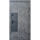 Вхідні двері Qdoors, колекція Ультра, Прайм-М мрамор темний/біла емаль