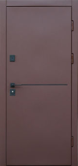 Вхідні двері, Форт Нокс, колекція "Kraft", Снейк коричневий горизонтальний молдинг/астана розвуд горизонт