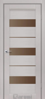Міжкімнатні двері Darumi Marsel ( 40 мм) Ясень отару, Сатин бронза