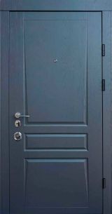 Вхідні двері Qdoors, колекція Авангард, Тріно, дуб графіт/біла шагрень