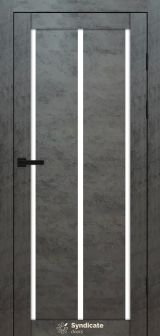 Міжкімнатні двері Syndicate Doors (40 мм)  PVC SD-127 Бетон темний Сатин