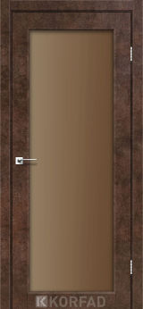 Міжкімнатні двері  Korfad, SV-01, арт бетон, Сатин бронза 8 мм - Изображение 1