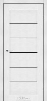 Міжкімнатні Двері StilDoors Victoria (40мм.) Біле Дерево Чорне скло