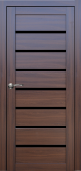 Міжкімнатні двері,  Portalino PL-02 Ecotop (38 мм), Санома горіхова (екошпон), BLK