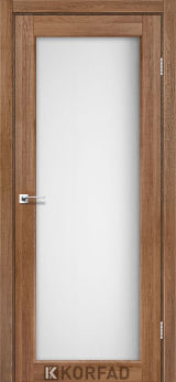 Міжкімнатні двері  Korfad, SV-01, дуб браш, Сатін білий 8 мм