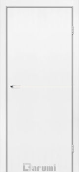 Міжкімнатні двері Darumi Plato PTL-03 (40 мм) Білий матовий, Нікелева вставка+звичайна кромка