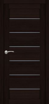 Міжкімнатні двері,  Portalino PL-08 PVC (38 мм), Кастанья шоколадна (плівка пвх), Сатин