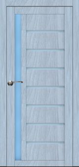 Міжкімнатні двері,  Portalino PL-01 PVC (38мм), Мессіна срібна (плівка пвх), Сатин