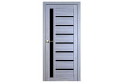 Міжкімнатні двері,  Portalino PL-01 Ecotop (38 мм), Санома сіра (екошпон), BLK - Изображение 1
