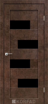 Міжкімнатні двері  Korfad, PM-10, арт бетон, Чорне