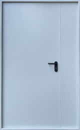 Вхідні двері Qdoors, Технічні ЕІ 60, Шагрень RAL 7035, 1200 мм. - Изображение 1