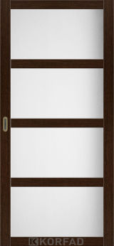 Розсувні  двері  Korfad, BL-01, дуб венге, Сатін білий