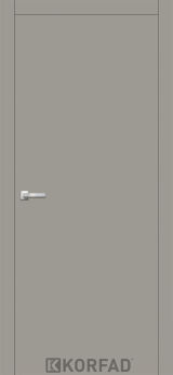 Міжкімнатні двері  Korfad, LP-01(Sota), Super Pet сірий, глухі, звичайна кромка