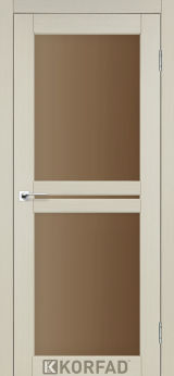 Міжкімнатні двері  Korfad, ML-05, дуб білений, Сатин бронза