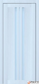 Міжкімнатні двері,  Portalino PL-07 PVC (38 мм), Мессіна білена (плівка пвх), Сатин