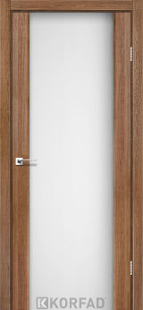 Міжкімнатні двері  Korfad, SR-01, дуб браш, Скло сатин загартоване 8 мм