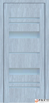 Міжкімнатні двері,  Portalino PL-04 PVC (38 мм), Мессіна срібна (плівка пвх), Сатин