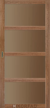 Розсувні  двері  Korfad, BL-01, дуб браш, Сатин бронза