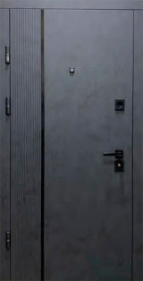 Вхідні двері П-3К-503 Q Бетон антрацит/Бетон сніжний - Изображение 1
