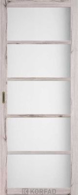 Міжкімнатні двері  Korfad, BL-02, дуб нордік, Сатін білий