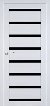 Міжкімнатні двері,  Portalino PL-03 Ecotop (38 мм), Санома біла (екошпон), BLK