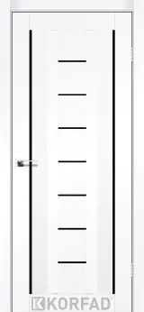 Міжкімнатні двері  Korfad AL-04 Super Pet аляска Чорний Lacobel
