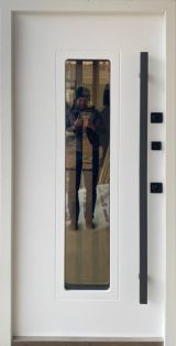 Вхідні двері Qdoors, ВУЛИЦЯ 3 контура, РЕФЕРЕНС, антрацит пісок/ білий атлас vin - Изображение 1