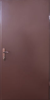 Вхідні двері Qdoors, Технічні, Техно 1, коричнева шагрень RAL 8017,  870 мм., 960 мм. - Изображение 1