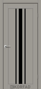Міжкімнатні двері  Korfad, FL-03, Super Pet аляска грей, Чорне