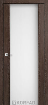 Міжкімнатні двері  Korfad, SR-01, дуб марсала, Скло сатин загартоване 8 мм